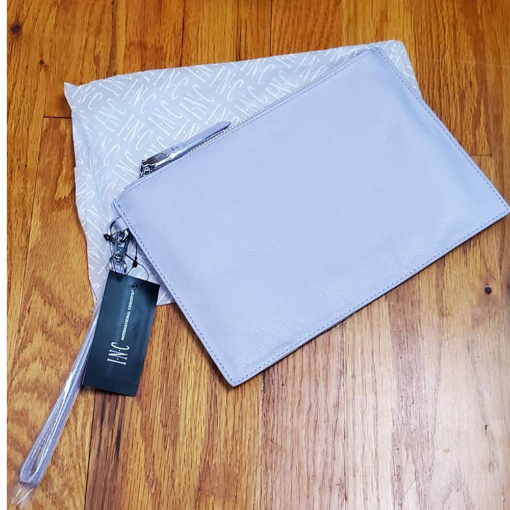 NEW! INC International Concepts Light Purple Molyy Wristlet Pouch